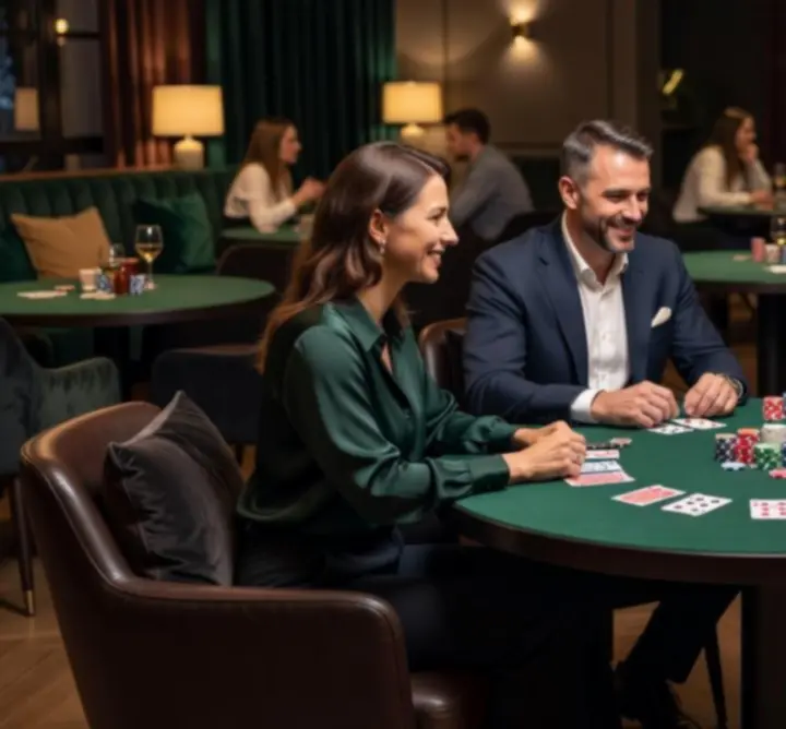 Offline poker asztal elegáns, meghitt szalonban